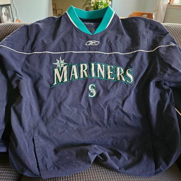 Vintage Reebok Seattle Mariners Windbreaker Pullover- M - Picture 1 of 5